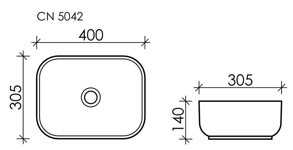 Раковина Ceramica Nova Element 40 см CN5042 белая