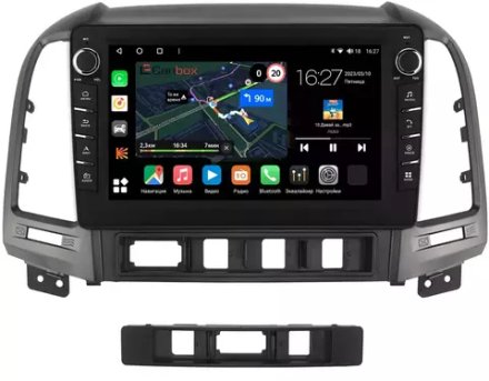 Магнитола для Hyundai Santa Fe 2006-2012 - Canbox 9052 Android 10, ТОП процессор, CarPlay, 4G SIM-слот