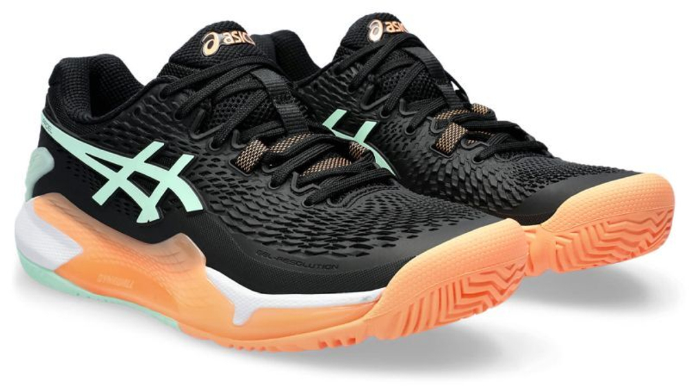 Женские  кросовки для Padel Asics Gel-Resolution 9 Padel - black/mint tint