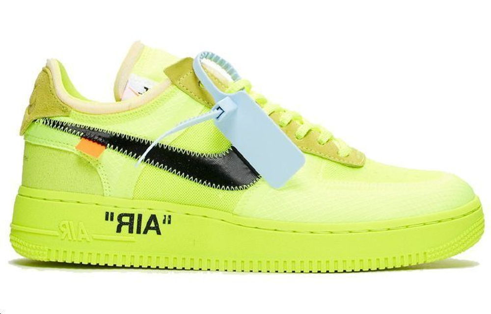 Кроссовки Off-White X Nike Air Force 1 Part 2 Volt The Ten