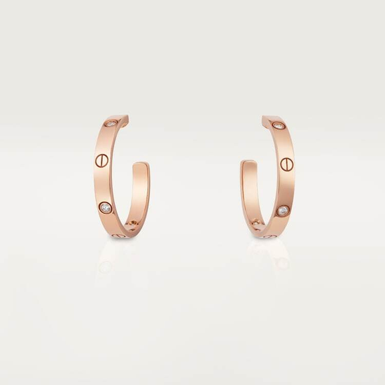 Cartier LOVE hoop earrings, medium model, 6 diamonds