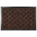 Коврик придверный 60х90 см, КОРИЧНЕВЫЙ, влаго-грязезащитный, 450 г/м2, плетение, PRIMILA KRAFT, 701049