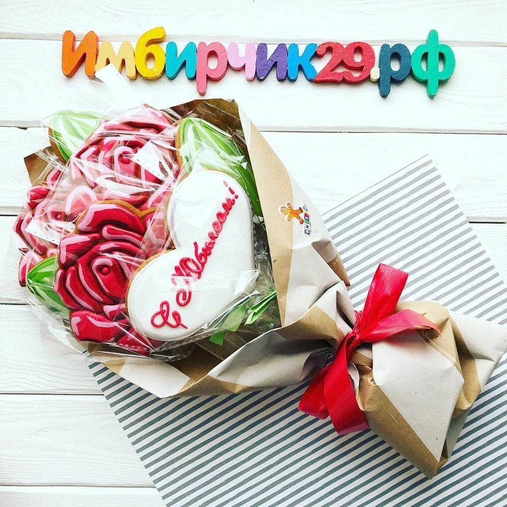 Имбирные пряники цветы