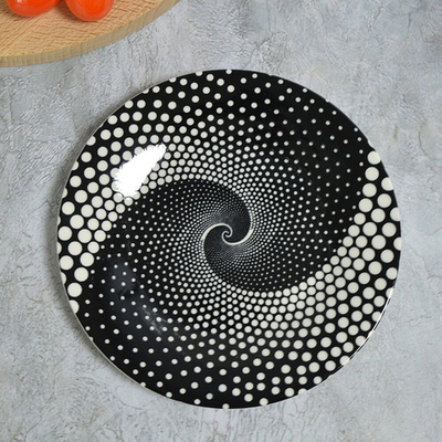 Тарелка мелкая 18см Инь-Янь гладкий край (00104198)