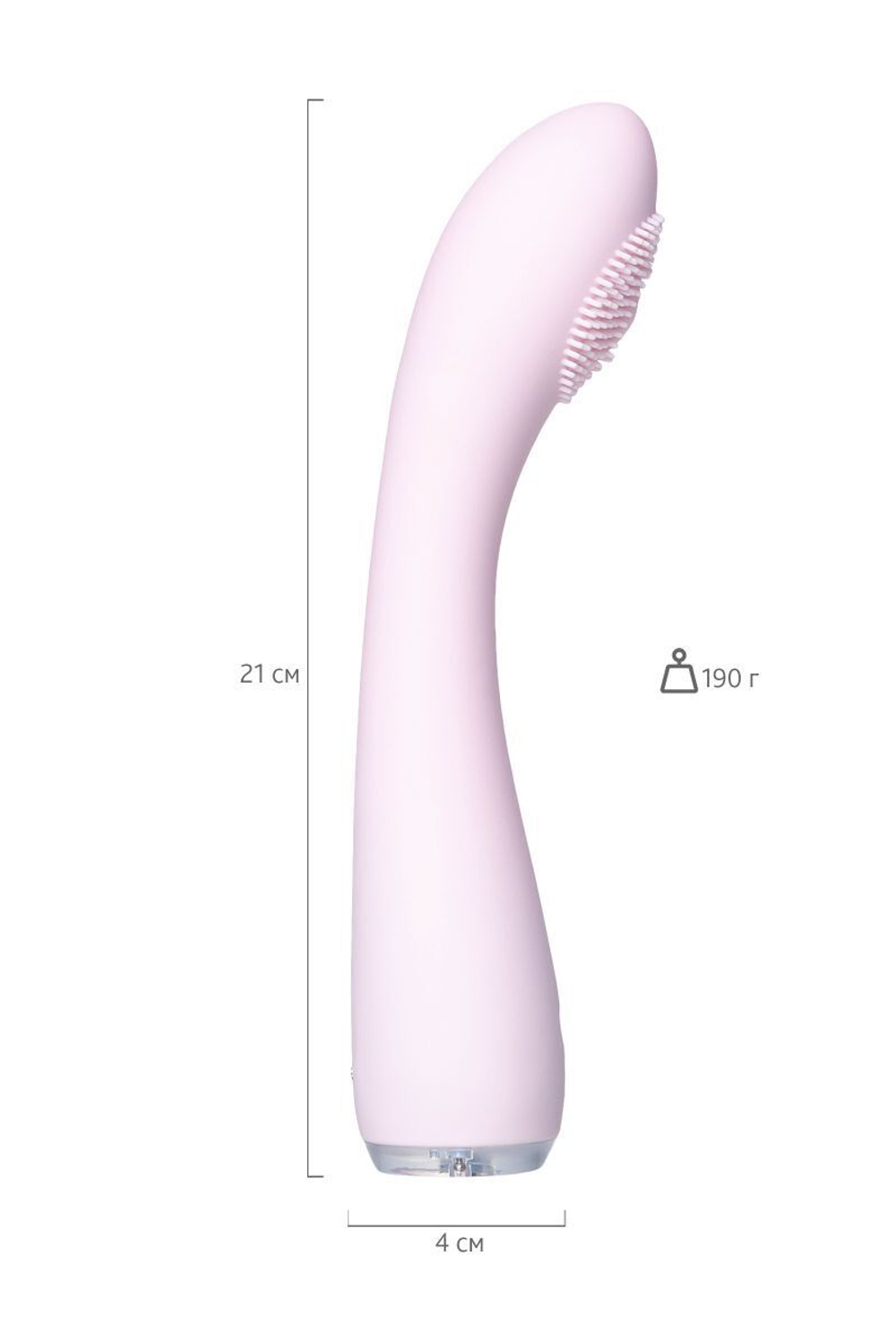 Нежно-розовый вибратор PPP SHIO-PRO - 21 см. (Цвет: нежно-розовый)