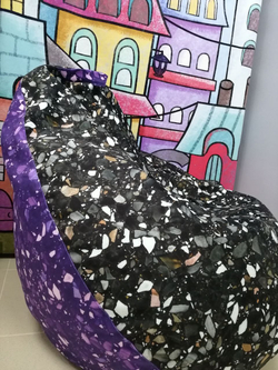 Кресло груша Терраццо черное