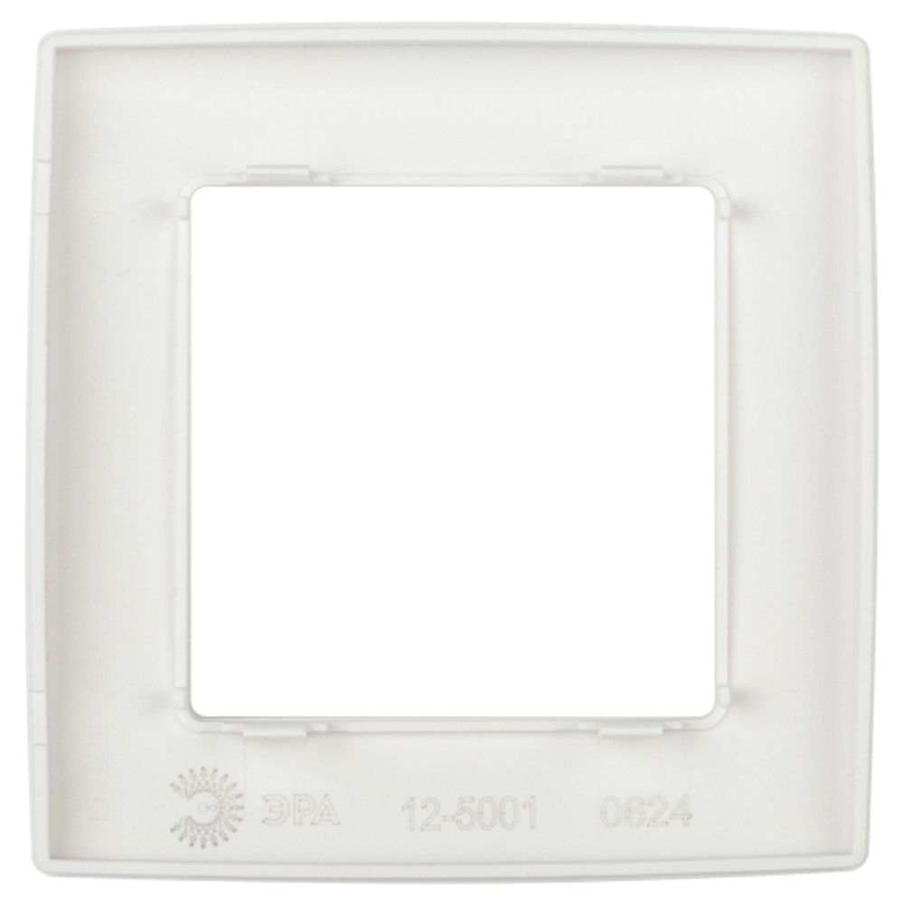Рамка для розеток и выключателей ЭРА Серия 12 12-5001-01М на 1 пост, белый матовый