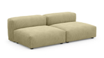 Сдвоенная дополнительная секция Фиджи (большая) Cilium Cream 210*116*62 см, Кремовый Вельвет Нераскладной Фиеста