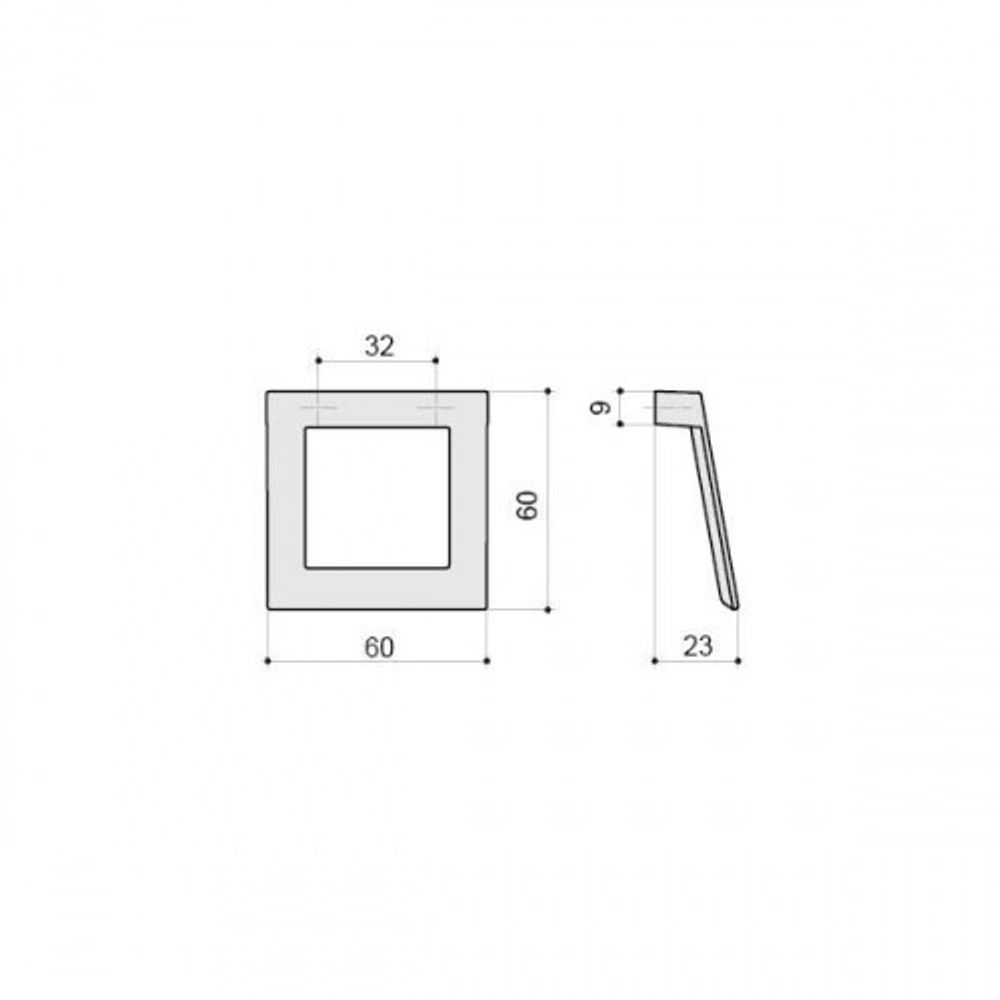 Ручка-скоба 32мм, отделка никель матовый