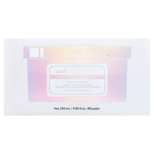 Dear, Klairs, тампоны для подготовки кожи с витаминами, свежевыжатый сок, 80 шт.