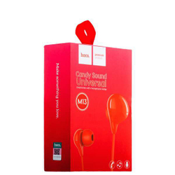 Наушники Hoco M13 Candy Universal Earphones with mic (1.2 м) с микрофоном Red Красные