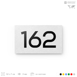 Номер на дверь 162, табличка на дверь для офиса, квартиры, кабинета, аудитории, склада, белая 120х70 мм, Айдентика Технолоджи