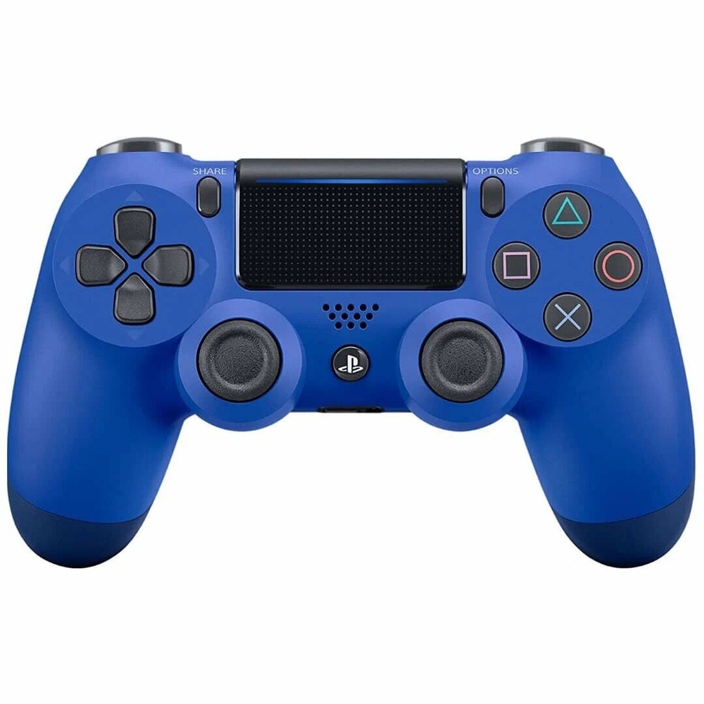 Геймпад для PS4 "Dualshock 4", беспроводная, с обратной связью, синий