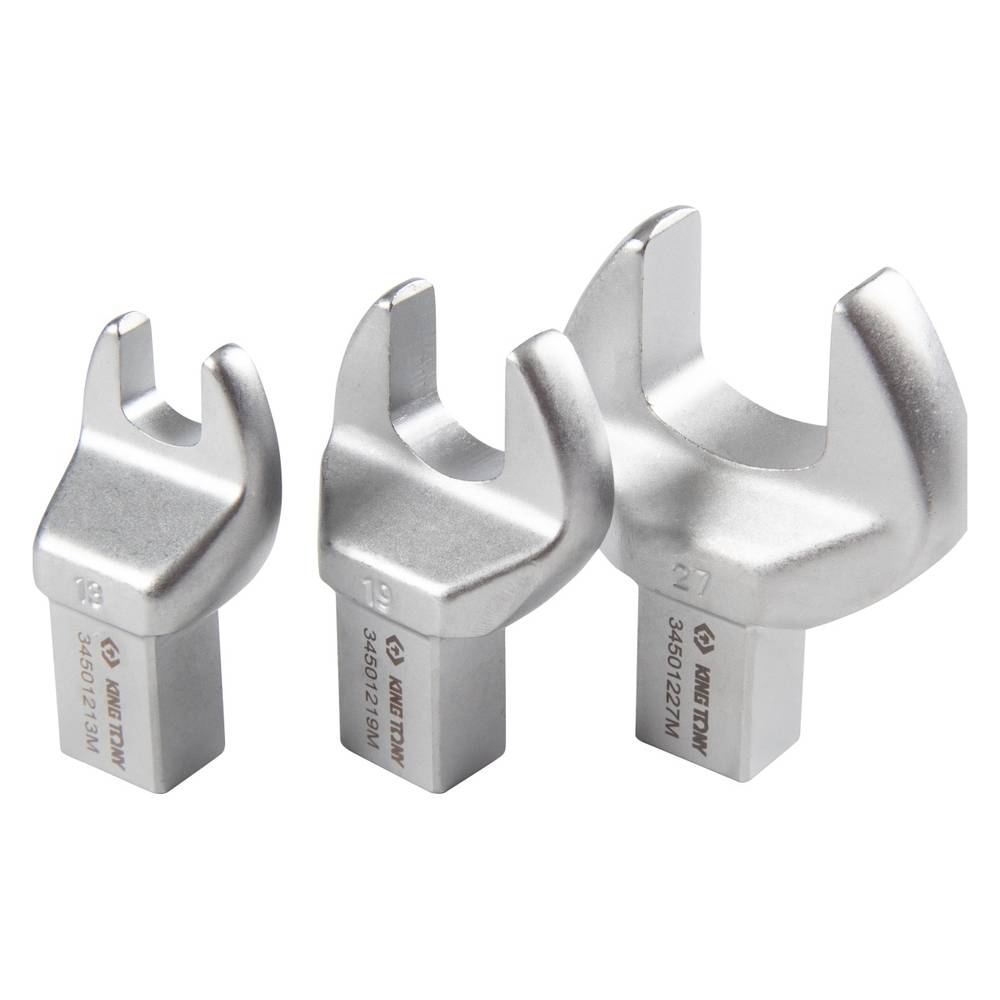 Ключ динамометрический KINGTONY 1/2" с набором рожковых насадок 13-30 мм 40-200 Нм кейс