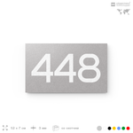Номер на дверь 448, табличка на дверь для офиса, квартиры, кабинета, аудитории, склада, серая 120х70 мм, Айдентика Технолоджи