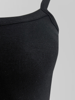 Платье 2019 по фигуре в рубчик на лямочках с чашками