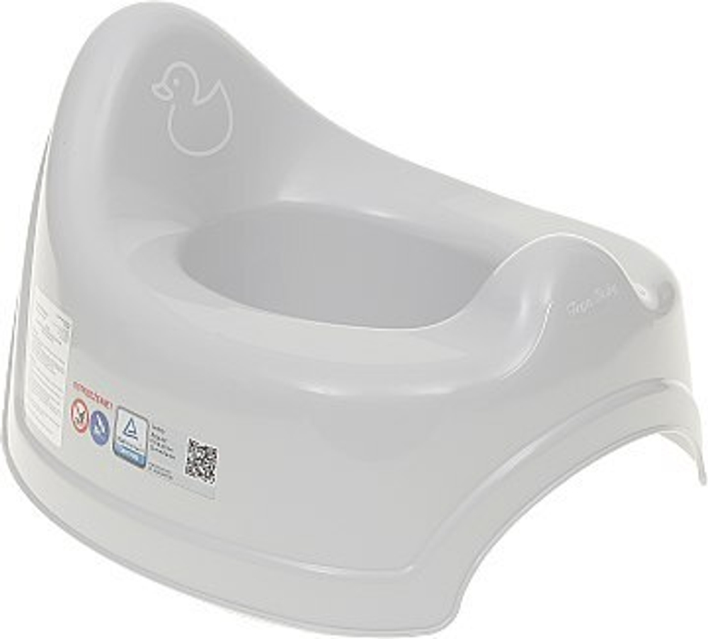 Горшок детский "Уточка" (light gray-серый)