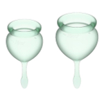 Набор зеленых менструальных чаш Satisfyer Feel good Menstrual Cup