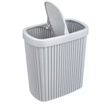 Контейнер для мусора с плавающей крышкой "velvet" 5,9л 225х140х253мм (светло-серый флэк)