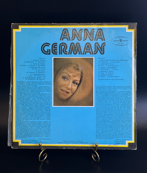 LP Anna German / Анна Герман. Виниловая пластинка 12 дюймов. Польша