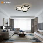 Управляемая светодиодная люстра POLLO double 100W 3R-APP-550x70-BLACK/WHITE/WHITE-220-IP20