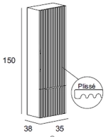 Пенал Cezares Premium Plisse 35 55506 Bianco opaco
