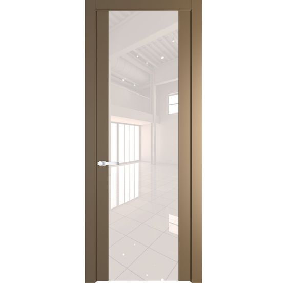 Межкомнатная дверь эмаль Profil Doors 1.7P перламутр золото стекло перламутровый лак