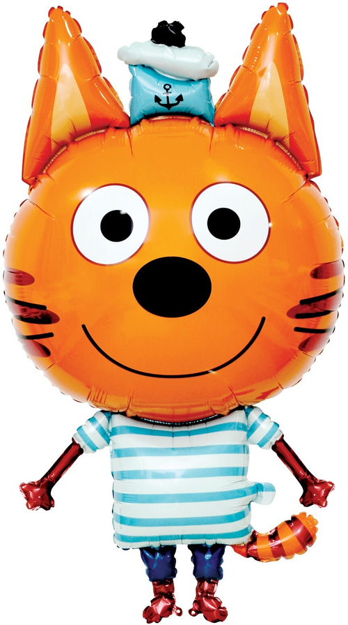 Шар (36''/91 см) Фигура, Три Кота, Коржик, 1 шт. в уп.