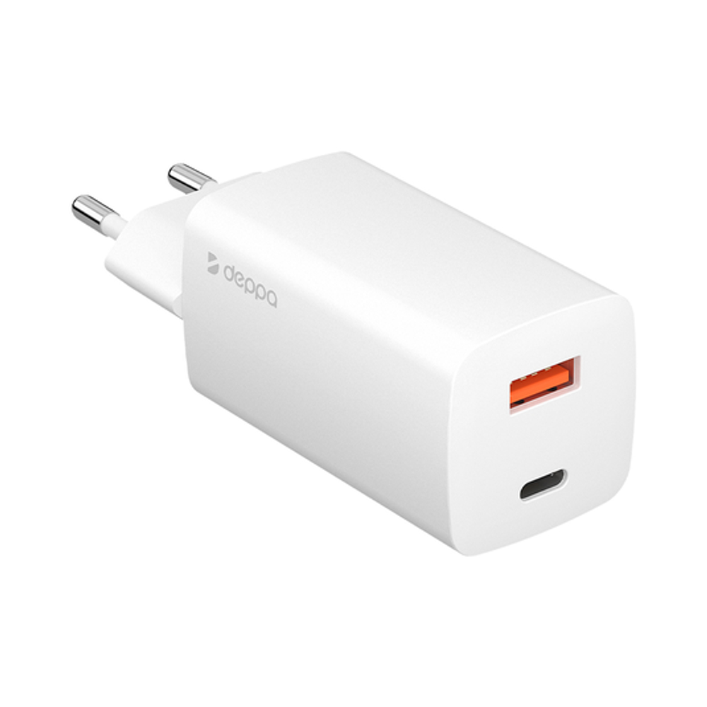 Сетевое зарядное устройство Wall Charger GaN USB A + USB-C, PD 3.0, QC 3.0, 65W, GaN