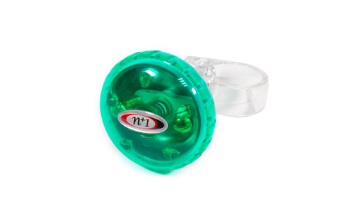 Звонок NUVO n+1 механический, d 36мм, латунь-пластик, прозрачный зеленый