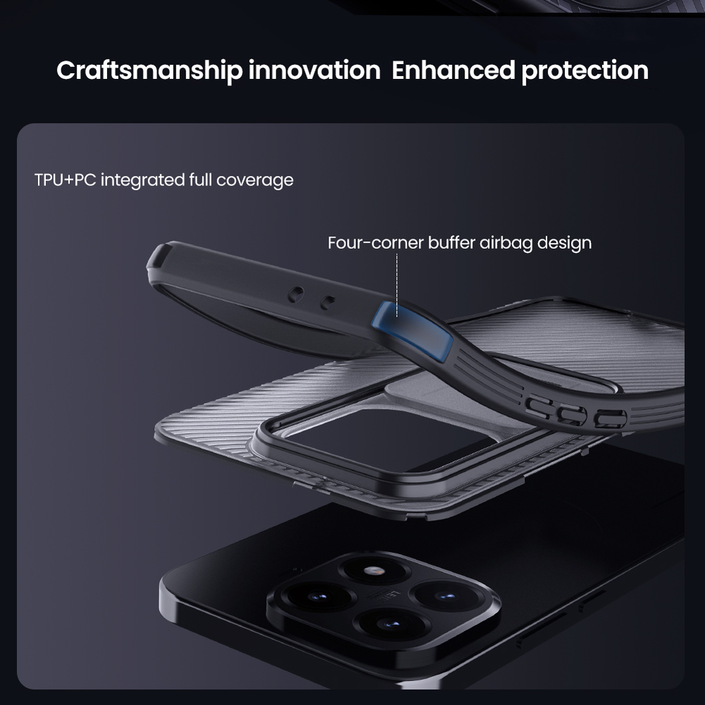 Чехол прозрачный тонированный для Xiaomi 15T, серия CamShield Pro Case (Transparent black) от Nillkin