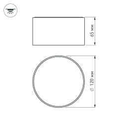 Светильник SP-RONDO-120A-12W Warm White (Arlight, IP40 Металл, 3 года) 021781