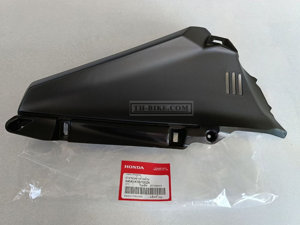 64540-K1B-T20ZA. COVER, L. FR. SIDE INNER *NH1* (NH1 BLACK). HONDA