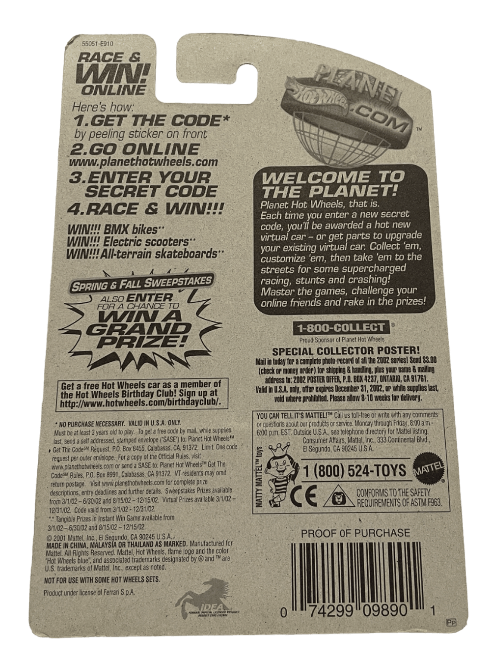 Hot Wheels Ferrari 308 (2002)