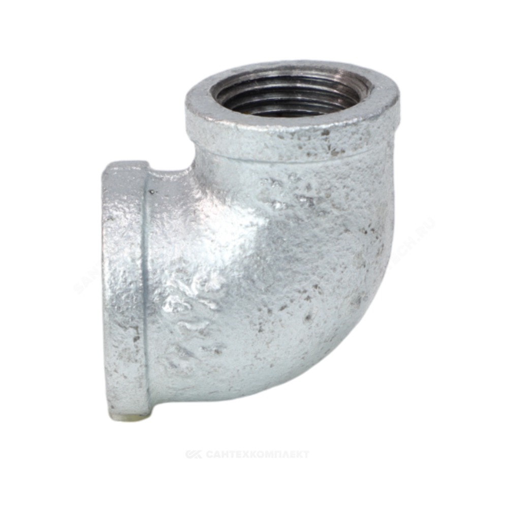 Угольник переходной чугун оц Ду 20х15 (3/4"х1/2") ВР/ВР Fittex PLUS