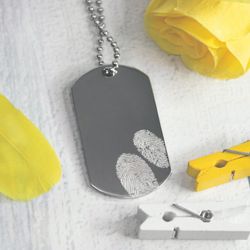 Армейский жетон с гравировкой отпечатка пальца на заказ