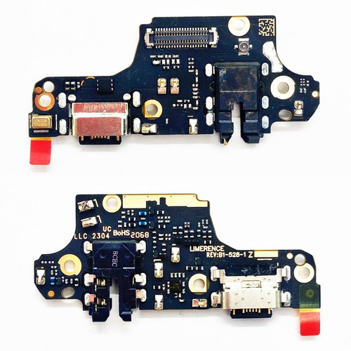 Шлейф для Xiaomi Redmi Note 9S/Note 9 Pro плата системный разъем/разъем гарнитуры/микрофон - Премиум