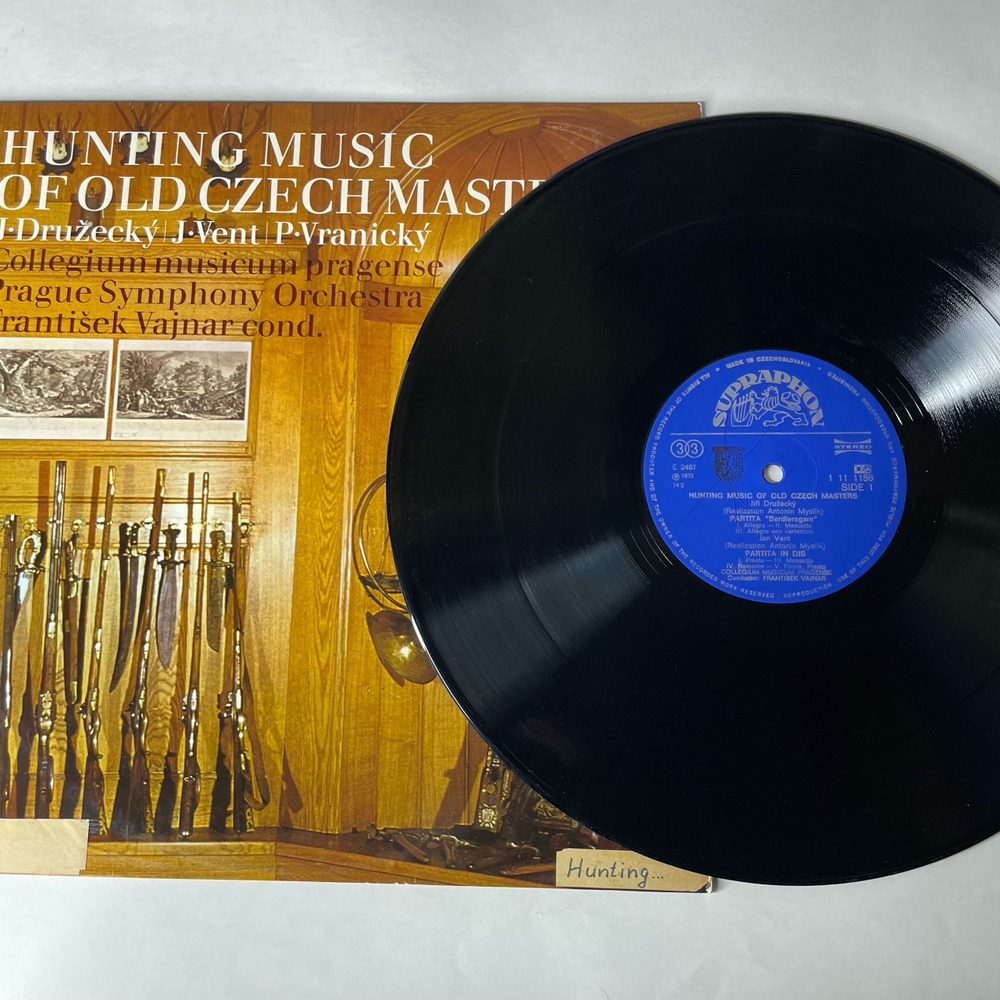 Винтажная виниловая пластинка LP J. Druzecky, J. Vent, P. Vranicky, Музыка Для Охоты, Hunting Music Of Old Czech Masters (Чехословакия 1978)