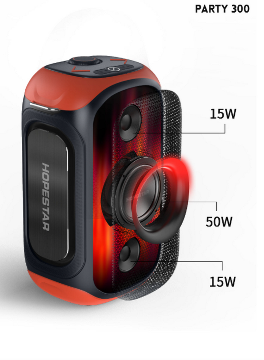 Беспроводная колонка Hopestar Party 300 Colorful +беспр.мик.
