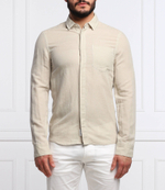 льняная рубашка Calvin Klein - бежевый(K10K108664)