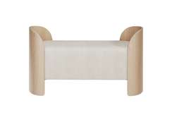 Банкетка Lagom 2 100 см (молочный, натуральный дуб)