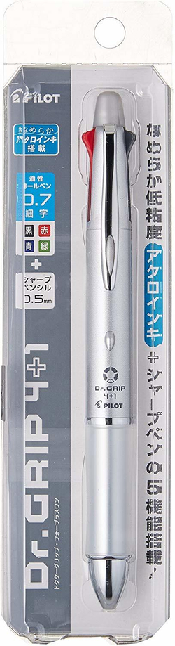 Мультиручка Pilot Dr.Grip 4+1 0.7 Silver (блистер)