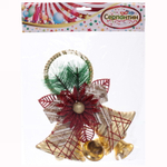 Украшение новогоднее «Звонкие колокольчики» 30*19 см, Золото