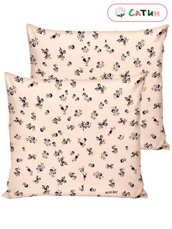 Наволочка комплект 2шт сатин Milky Garden "Nice Day" 70x70 см на молнии