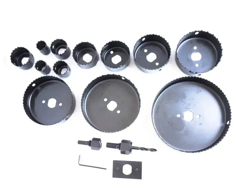 Набор кольцевых пил (коронок) по дереву X-PERT в синем кейсе 16 предметов