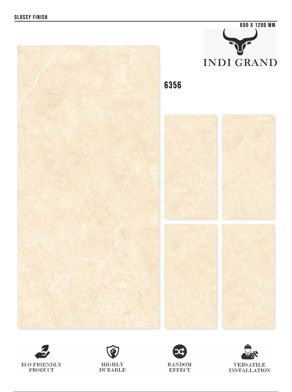 Керамогранит glossy №4 , 60х120, 6356