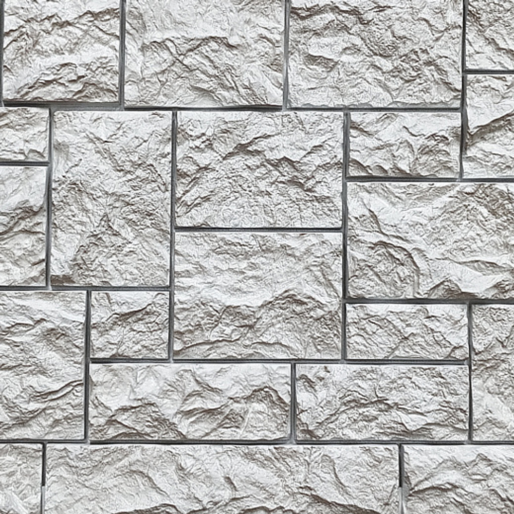 Фасадные панели Камень Дикий, мелованный белый Fineber (Файнбир)