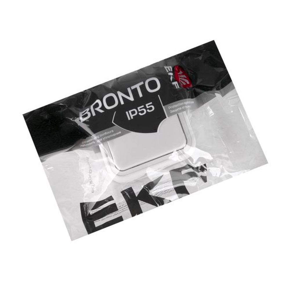 Розетка, одноместная, ОП, винтовые клеммы белый, Бронто EKF