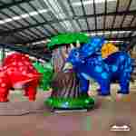 Электрическая Аттракцион карусель «Мир Динозавров», 4×4×3,5 м