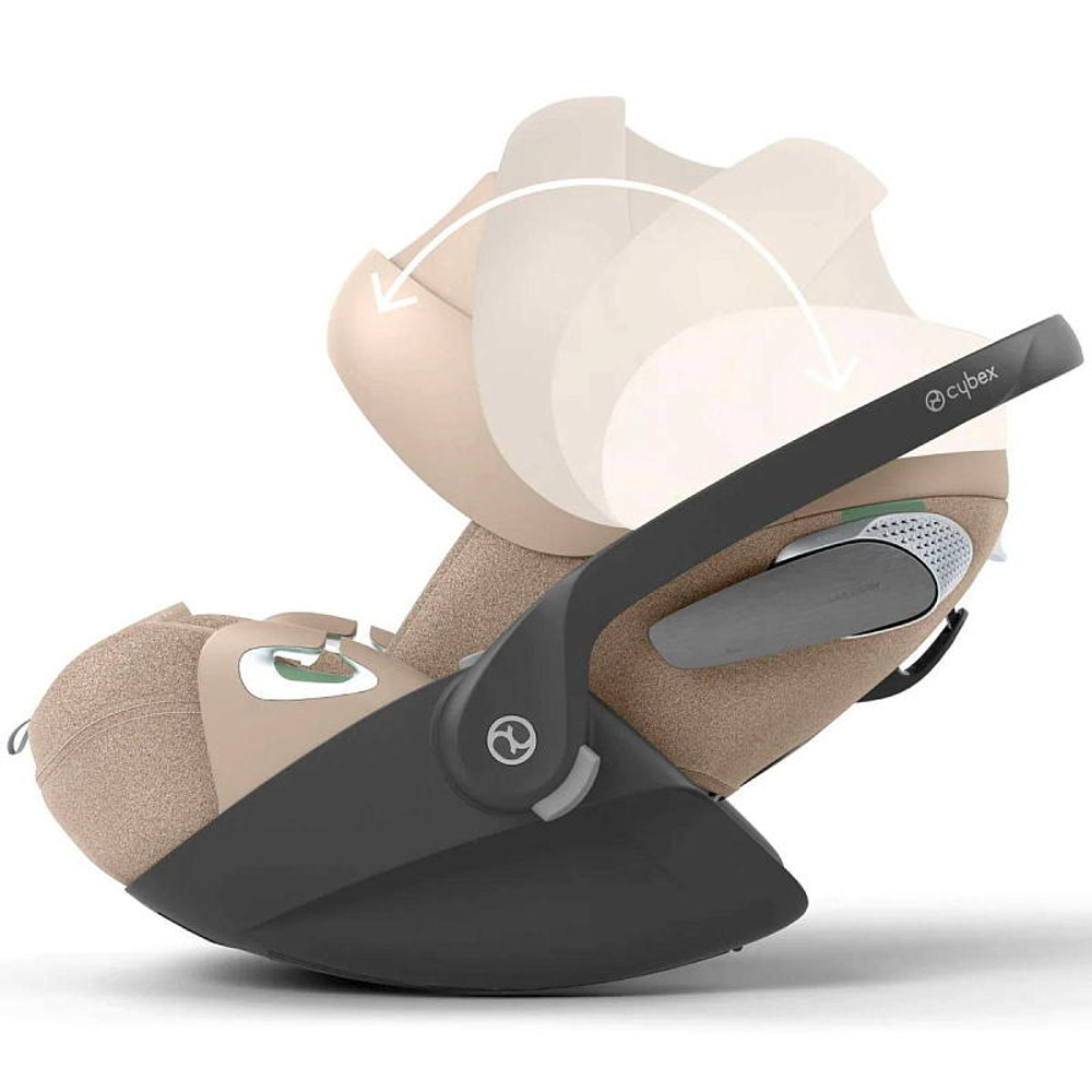 Коляска 3 в 1 Cybex Priam IV Chrome Brown complete и автокресло Cloud T i-Size Cozy Beige Plus Mirage Grey